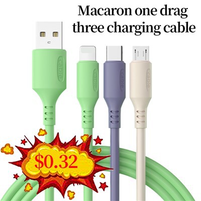 Cable de càrrega Macaron One Drag Three